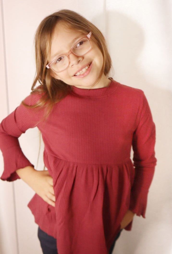 Lettuce Trim Ribbed Shirt