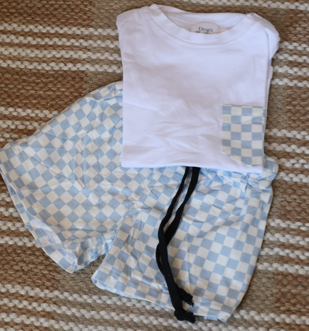 Blue Checkered Set