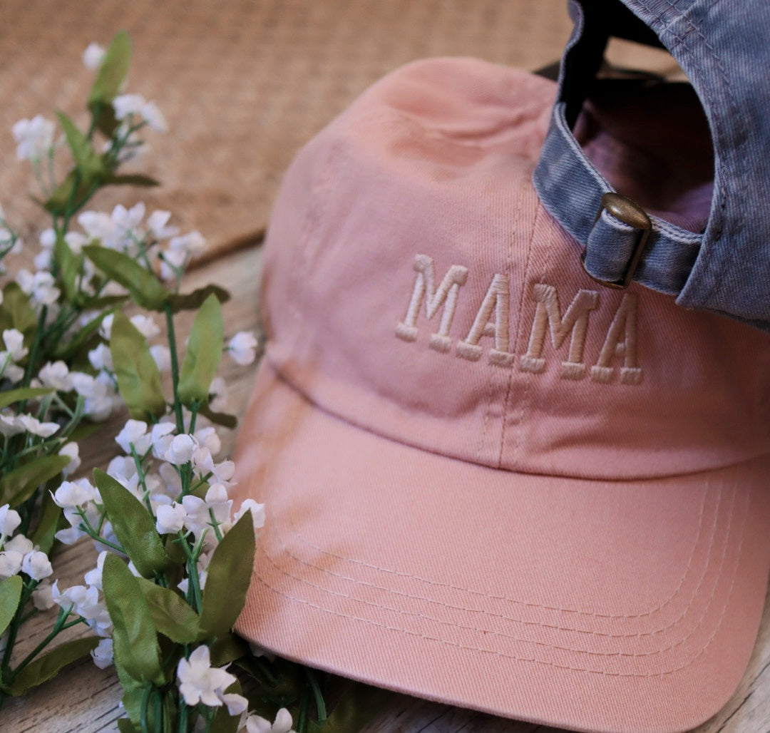 Mama Embroidery Baseball Cap