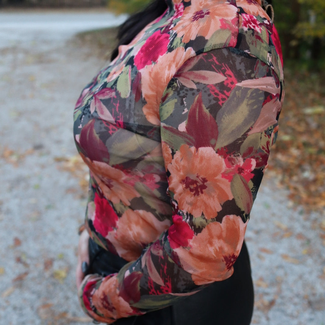 Harvest Hues Mock-Neck Top