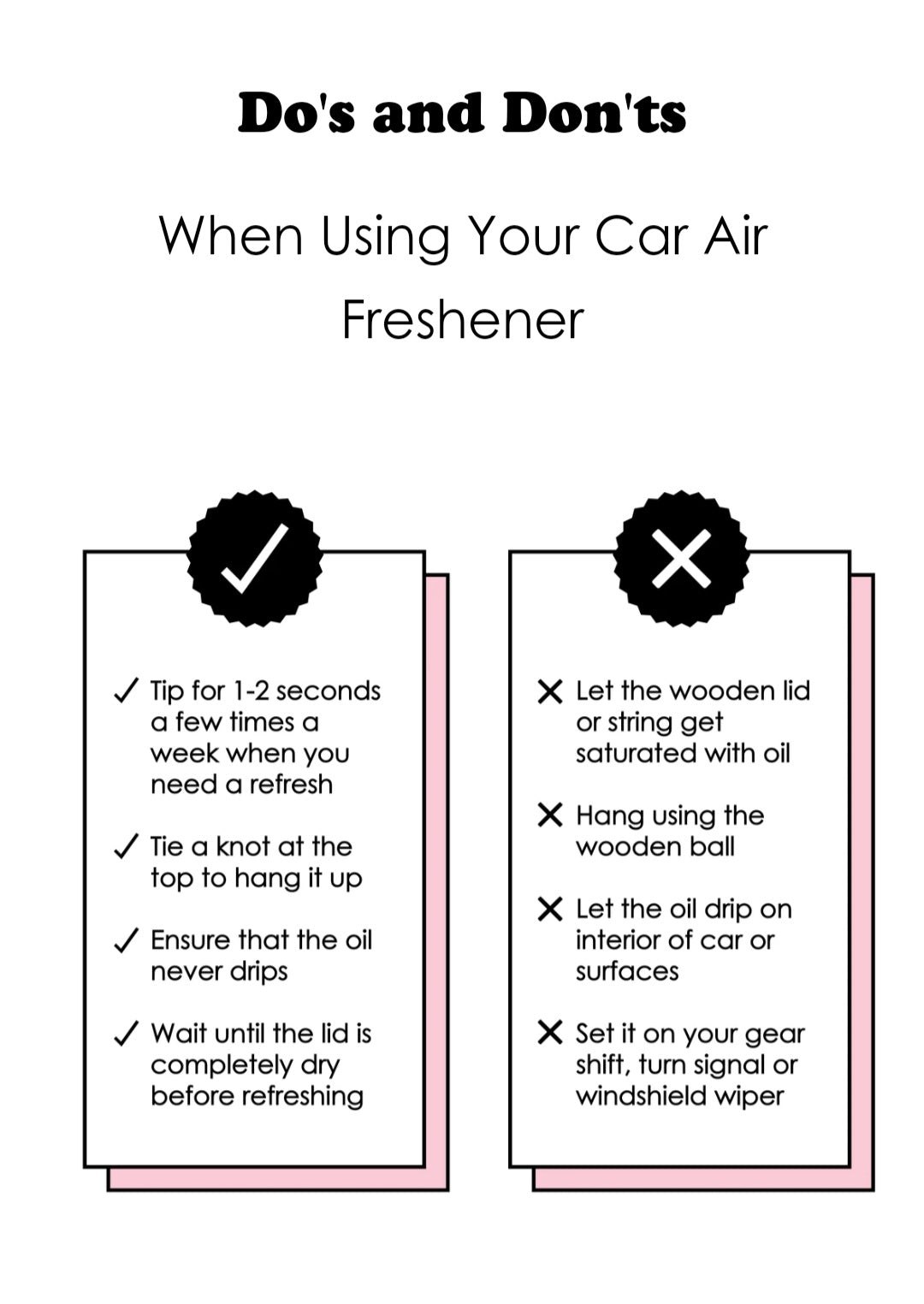 Hanging Car Diffusers (Spring & Summer)