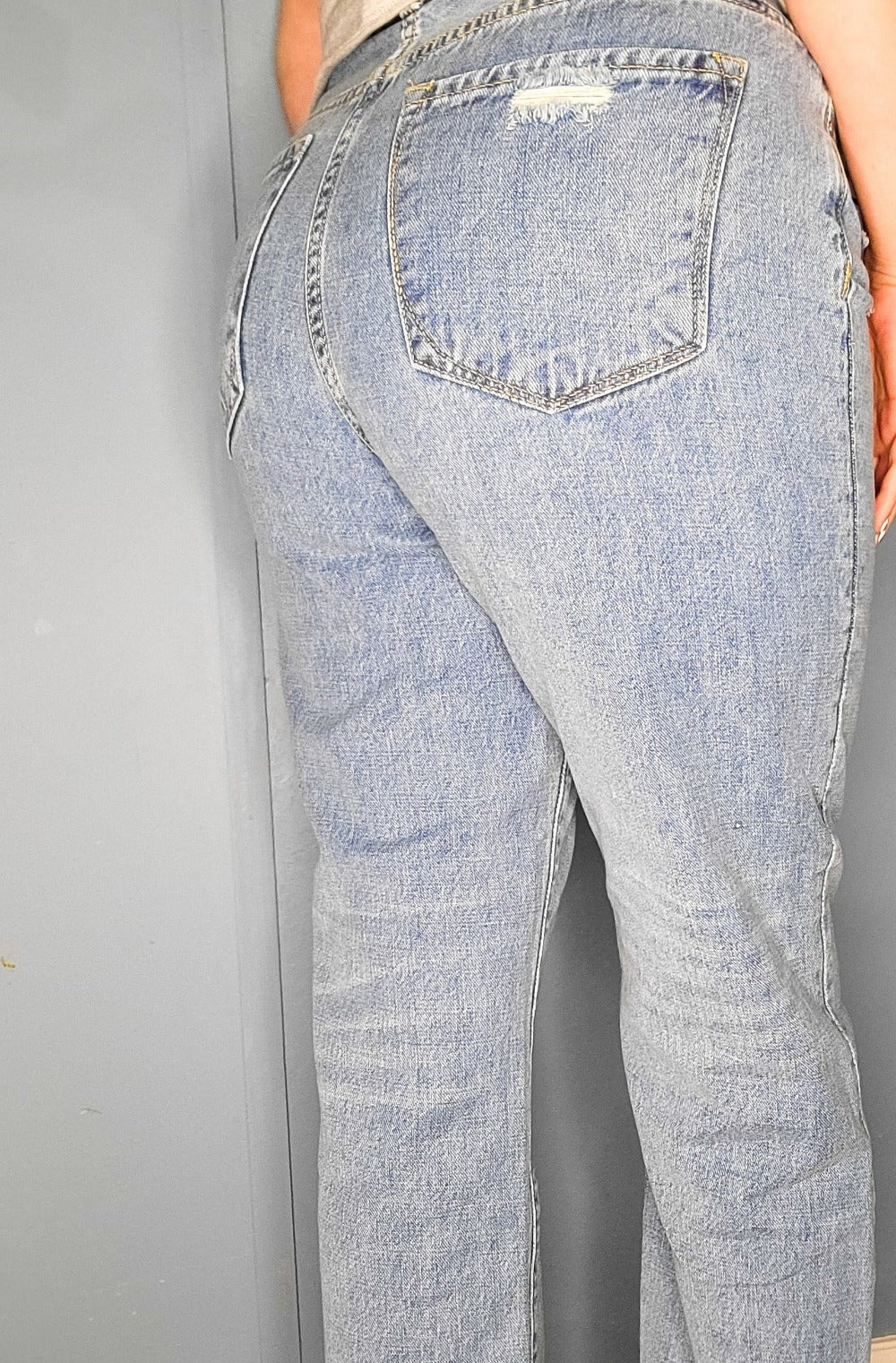 High Rise Girlfriend Jeans