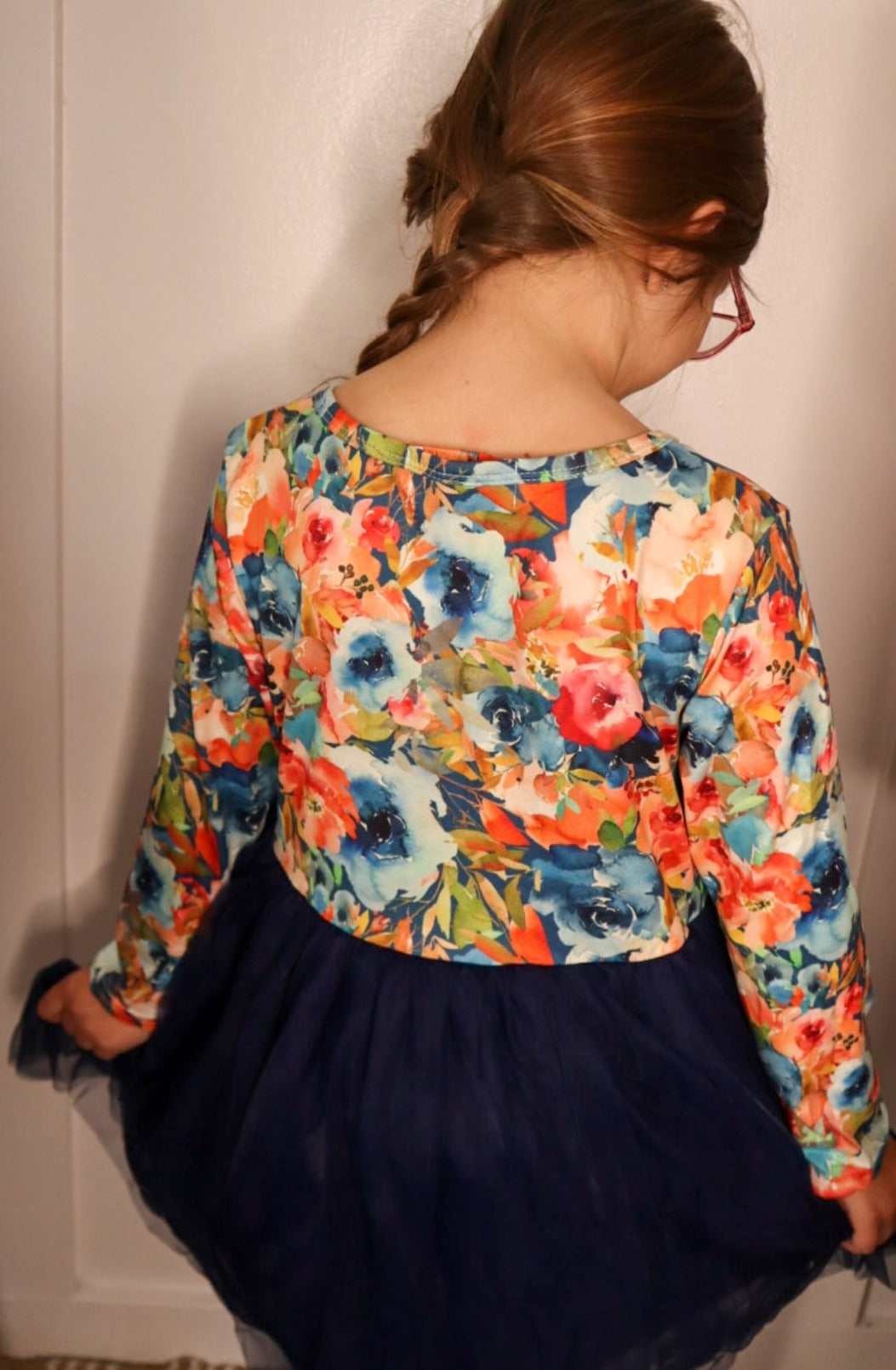 Navy Floral Dress