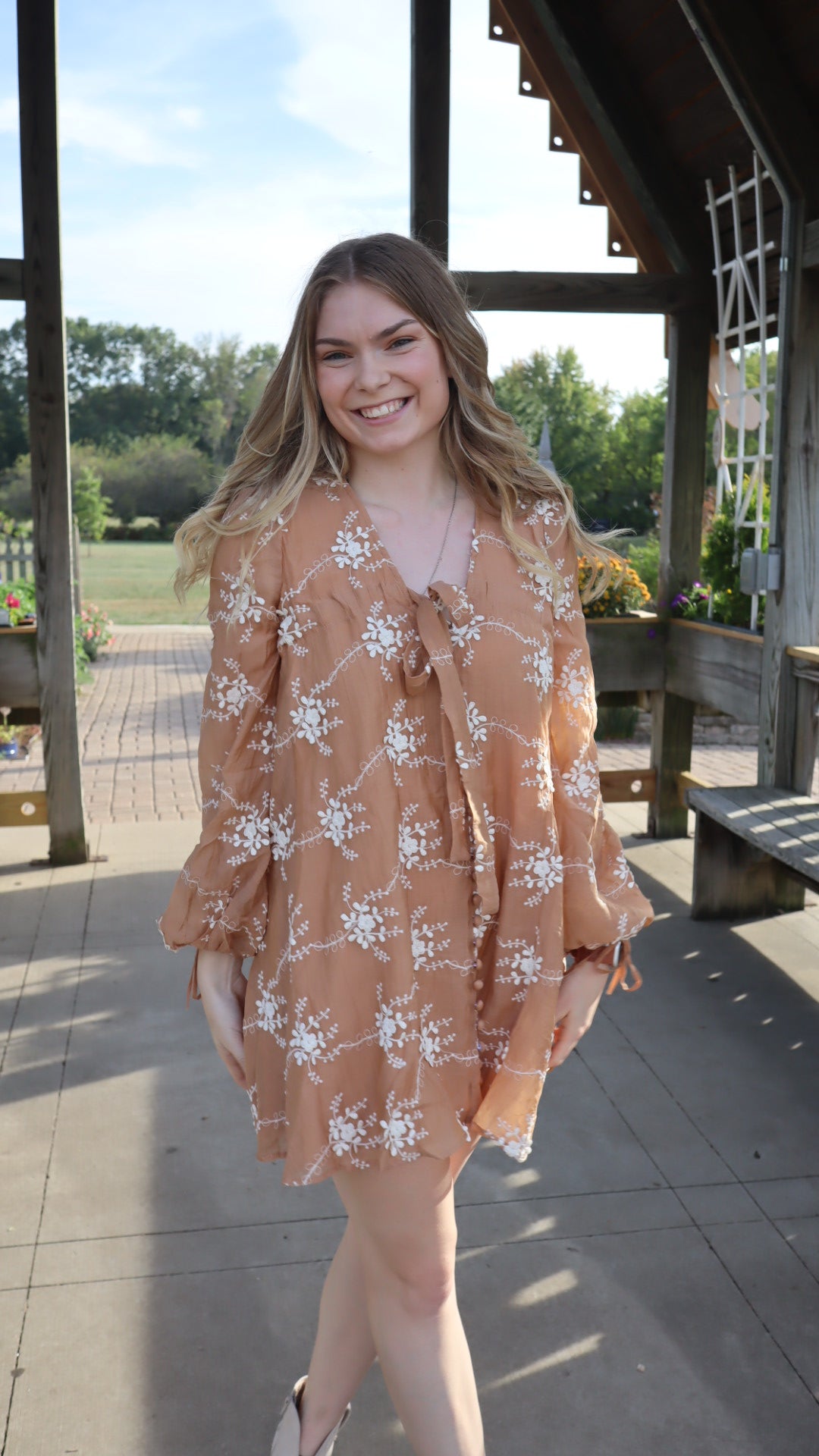 Golden Flora Dress