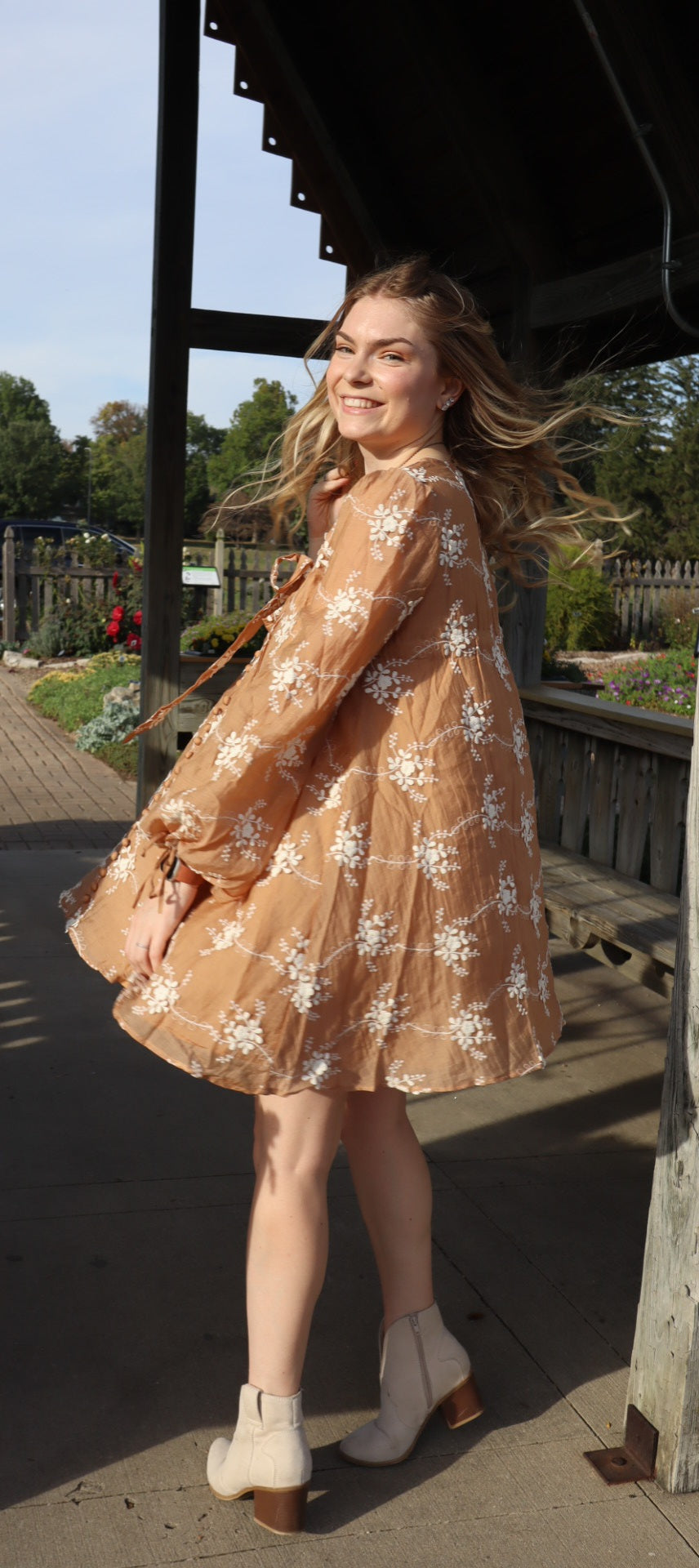 Golden Flora Dress