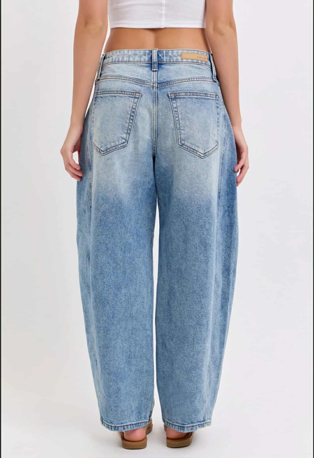 Cello Mid-Waisted Barrel Jeans
