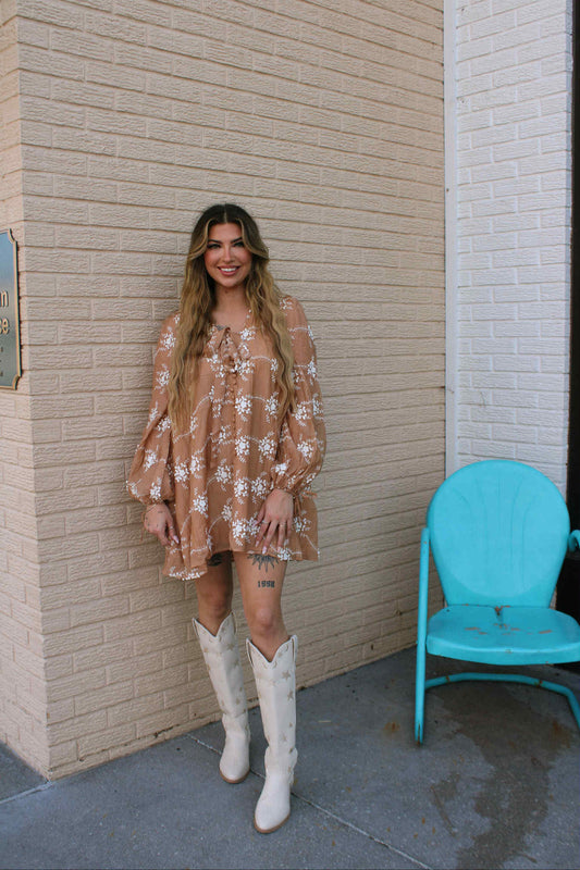 Golden Flora Dress