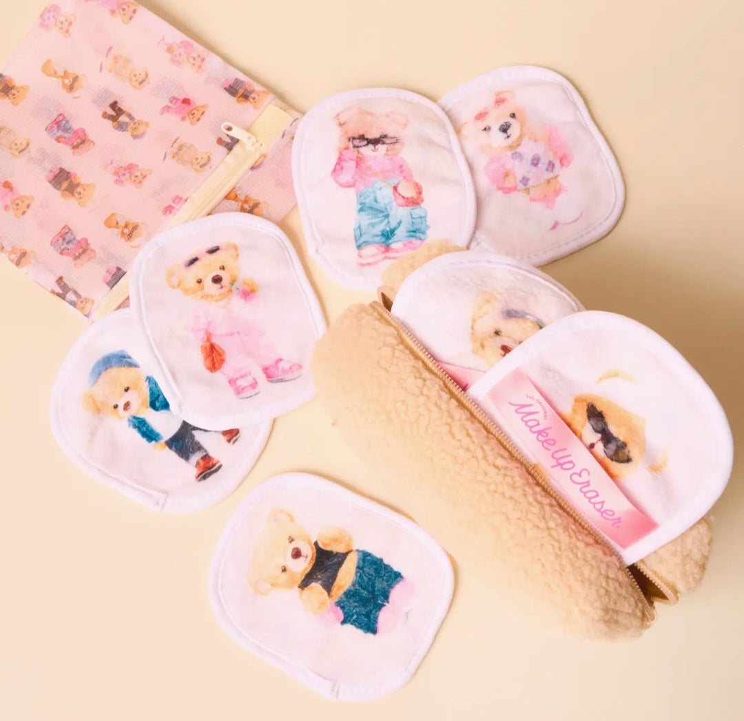 7 Day Teddy Bear Makeup Eraser Gift Set