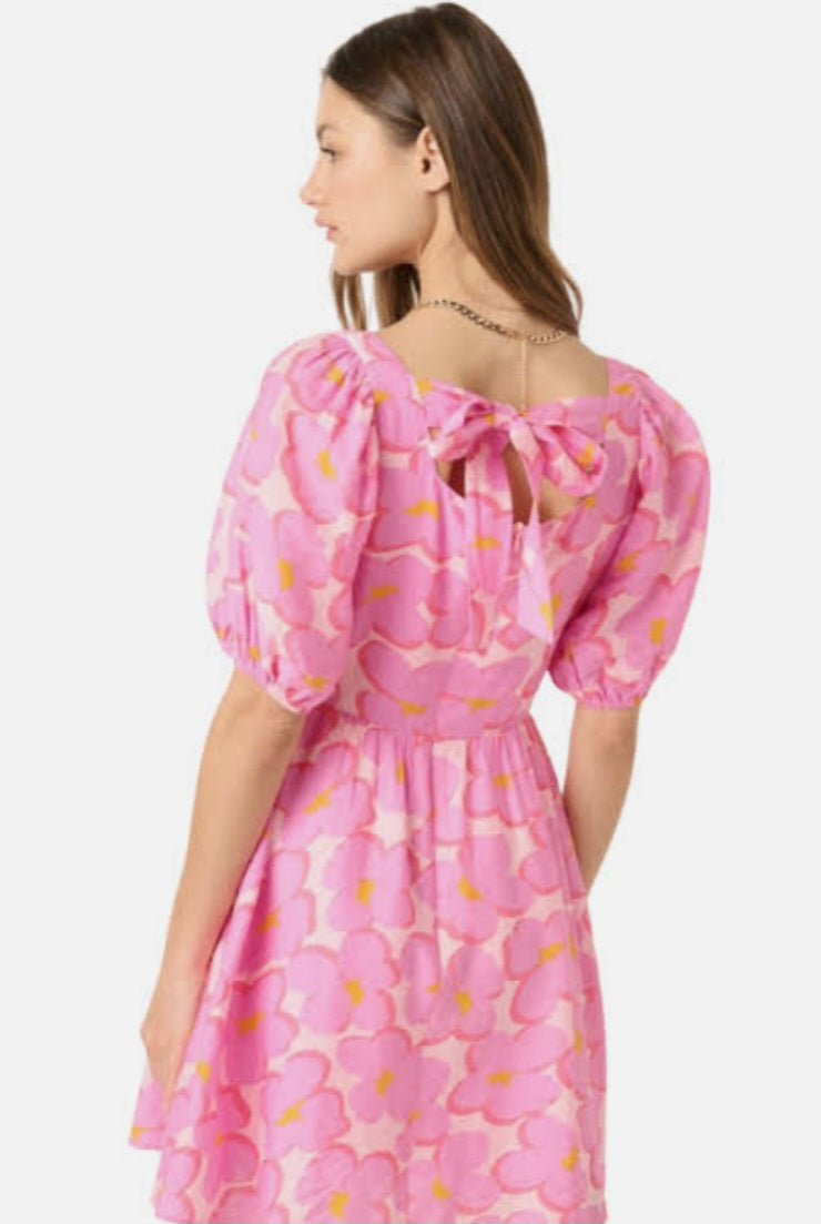 Pink Floral Babydoll Dress